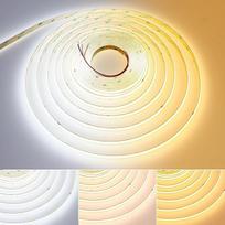 GOMING derinama 24 V 10 m CCT COB LED juosta 2700 K - 6500 K balta reguliuojama LED juosta 624LED/M CRI 93+ Lanksti nelaidi vandeniui IP20 LED juosta namų dekorui (valdiklis ir maitinimo šaltinis neįtraukti)