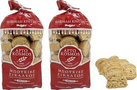 Griechischer handgefertigter Vollkorn-Roggen-Rusk | Traditioneller kretischer Geschmack Dakos Paximadi | Hoher Nährwert | Ohne Konservierungsstoffe | 1 kg