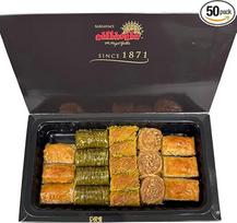 Gulluoglu turkiška baklava, asorti, 18 vienetų (600 g), 5 asortimentai, kasdienis šviežias pristatymas iš Stambulo