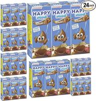 Happy Kiddis Drink Chocolate Cocoa Milk Kakavos pieno gėrimas 200 ml x 24 skardinės su "Pufai" Maisto prekės