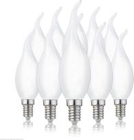 hellum 207408 LED lemputė E14 10 žvakės formos žvakių vėjo vėjo lemputė E14 LED lemputė šiltai balta 250 lm lemputė 2,2 W, atitinkanti 25 W žvakių lemputes 2700 Kelvinų šilta balta matinė