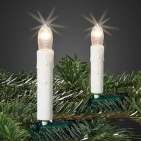 hellum Fairy Lights Žvakės Kalėdų eglutės žvakės Fairy Lights Vidinės žvakės su spaustuku 30 baltos spalvos lempučių su vaško lašeliais, skirtos naudoti patalpose su kištuku Apšviestas ilgis 11,60 m, kabelio spalva žalia