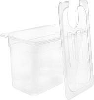 HEMOTON 6L "Sous Vide" maisto laikymo talpyklos su dangteliais "Sous Vide" priedai Skaidrios patogios maisto laikymo talpyklos