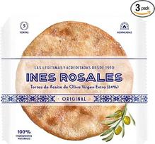 INÉS ROSALES Alyvuogių aliejaus pyragas "Extra Virgin" 5 vnt. x 150 g, 3 vnt. pakuotė