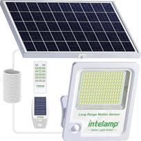 INTELAMP saulės šviesos žibintai lauke su judesio jutikliu, 12000 mAh 3000 LM saulės prožektorius lauke, itin ryškūs 170 LED saulės šviesos žibintai lauke su nuotolinio valdymo pulteliu Saulės lempa lauke su 5 m kabeliu, IP65