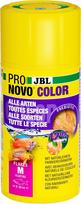 JBL PRONOVO COLOR FLAKES dažų dribsniai, skirti visoms 8-20 cm akvariumo žuvims, žuvų maistas, M dydis, 100 ml