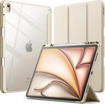 JETech dėklas "iPad Air" 13 colių M4/M3/M2 (2026/2025/2024) su rašiklio laikikliu, skaidrus permatomas galinis korpusas, plonas stovas, smūgiams atsparus planšetinio kompiuterio dangtelis, žadinimo/užmigdymo automobilyje funkcija (Polar Star)
