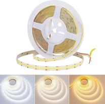 JOYLIT CCT COB LED juosta 24 V 5 m 640 LED/M 10000 LM itin ryški CRI 92+, CE UL PRO 90 W Dimmable 2700 K - 6000 K derinama balta šviesos juosta, lipni derinama balta LED juosta, skirta prekybai, gyvenimui