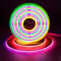 JOYLIT RGBW IC COB LED juosta 24 V 10 m, WS2811 adresuojama RGB + 3000 K šiltai baltos spalvos besikeičianti žarna, 784LEDs/M didelio tankio paprasta SPI LED juosta interjero apdailai (tik šviesa)