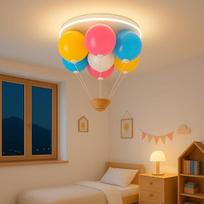 Karšto oro balionų lubų šviestuvas Vaikų kambario šviestuvas 40 cm Vaikų kambario lubų šviestuvas su nuotolinio valdymo pulteliu, kūrybinis plaukiojantis balionas Dimmable LED lubų šviestuvas, laikmatis ir naktinė šviesa kūdikių kambariui Miegamasis