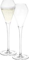 Katie Jayne 10oz "Tulip" šampano fleitų rinkinys iš 4 | Rankomis pūstų stiklinių rinkinys prosecco ir kokteiliams | 4 didelės modernios stiklinės namų barams, vestuvėms ir vakarėliams | Rankų darbo dovanų dėžutė