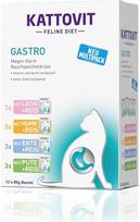 KATTOVIT - "Gastro Multipack" drėgnas maistas katėms | Skrandžio ir žarnyno sistemai palaikyti | Visavertis dietinis maistas suaugusioms katėms | 12 x 85 g