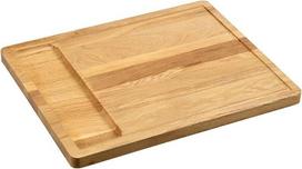 KESPER ąžuolinė pjaustymo lenta | FSC sertifikuota | su įdubimu | BIOFA alyvos drėgmę atstumianti medžiaga | 45 × 36 × 2,5 cm | 49301