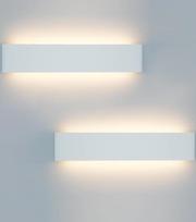 KICAAO 2 LED sieniniai šviestuvai, balti, 16 W, 3000 K šiltos baltos spalvos, aliuminiai, vidaus šviestuvai, skirti laiptinėms, prieškambariams, svetainėms, miegamiesiems (40 cm, 2 vnt.)