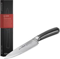 KLAMER Damasko virtuvinis peilis 13 cm - aštrus virtuvinis peilis, pagamintas iš 67 sluoksnių japoniško damasko plieno (61 HRC), tikslus 13 laipsnių pjovimo kampas, ergonomiška Pakka medžio rankena, profesionalus virėjo peilis