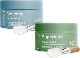 Koreanische Gesichtsmaske mit Superfoods - Anti Pickel Poren Mitesserentferner, 110g & Koreanische Gesichtsmaske Vulkan-& Totes Meer Schlamm - Reinigt, Verfeinert Poren, Hydratisiert, Beruhigt, 110g