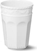 KPM Berlin Kurland Latte Macchiato puodelis, 2 dydžio, rankų darbo porcelianinis 300 ml puodelis, skirtas šaltiems ir karštiems gėrimams Kavos puodelis, rankų darbo, baltas (1 x 300 ml)