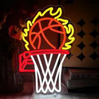 Krepšinio neoninis ženklas Sportas LED neoninis ženklas Sienų apdaila Miegamojo neoninis ženklas USB Dimmable LED ženklas Žaidimų zona Miegamojo studija Baras Žmogus urvas Namų šalis apdaila