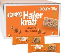 Kruopų batonėlis "Corny Oat Power Almond Caramel" | 100 vnt. | Viso grūdo ir veganiški produktai | Avižos ir karamelė | Biurams, renginiams, konferencijoms, bufetams ir kavinėms | 100 x 35 g