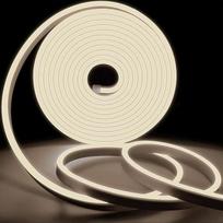 KSIBNW 230 V neoninė LED juosta lauke, neutrali balta 4000 K, 20 m ilgio LED juosta su maitinimo šaltiniu ir LED valdikliu, lanksti vandeniui atspari IP65 neoninė šviesos juosta miegamajam, patalpoms, namams, virtuvės apdailai