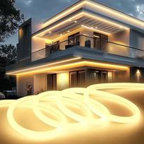 KSIBNW LED juosta neutrali balta 230 V, 10 m neoninė LED juosta vidaus IP65 vandeniui atspari 320° švytėjimo LED juosta lauko sąlygomis su maitinimo šaltiniu Pasakų žibintai Šviesos juosta "pasidaryk pats" lanksti, skirta kambarių dekoravimui, virtuvei, v