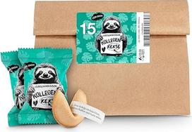 Laimingi sausainiai "Lucky Cookies Colleagues" 15 juokingų dovanų kolegoms Biuras Laimingi sausainiai su juokingais, motyvuojančiais posakiais kolegoms ir darbuotojams kaip dovana biure | Vegan ir pagaminta Vokietijoje