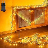 Lauko pasakų žibintai, 20 m, 1000 LED žibintų, lauko maitinimas, šilta balta spalva, 8 režimai, kalėdiniai pasakų žibintai su laikmačiu, IP44, atsparūs vandeniui, skirti sodo apšvietimui, balkonų dekoravimui