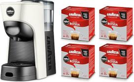 Lavazza, A Modo Mio Tiny Eco White kavos aparatas su 64 kapsulėmis, perdirbto plastiko espreso aparatas, 1450 W, 220-240 V, 50/60 Hz, 0,6 l