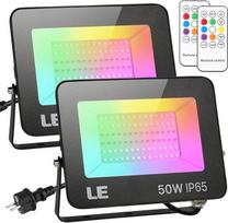 LE 15 W / 50 W LED prožektorius RGB su nuotolinio valdymo pulteliu, 2 vandeniui atsparūs LED prožektoriai su atminties funkcija, reguliuojamos spalvos kintantis lauko prožektorius, IP65 spalvotas lauko šviestuvas, spalvotas prožektorius sodui, vakarėlių d
