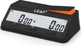 LEAP Chess Clock Upgraded Digital Clock Timer with Bonus & Delay Countdown Function for Chess and 2-Player Board Games Juoda