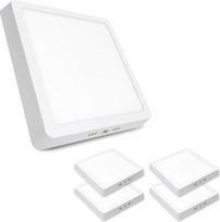 LED ATOMANT 5 vnt. kvadratinių LED lubinių šviestuvų 210 x 210 mm, 20 W, šaltai balta spalva (6500 K), 1800 liumenų, su tvarkykle