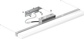 LED ATOMANT Chrome LED vonios kambario sieninis šviestuvas 10W 40cm Cool White Color 6500K (40cm) 1000 liumenų veidrodinė šviesa