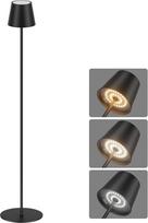 LED belaidis akumuliatorinis grindų šviestuvas, 3000 K - 6000 K apšviestumas, įkraunamas lauko grindų šviestuvas, jutiklinis valdymas, skirtas naudoti patalpose ir lauke, svetainėje, balkone ir kt. Juoda