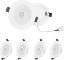 LED Einbaustrahler 230V mit Bewegungsmelder,LED Spots 230V mit Tageslichtsensor,6000K Kaltweiß,IP44 Einbaustrahler LED 75mm-85mm Einbauöffnung,ABS,6er Set für Badezimmer Flur Küche Schlafzimmer