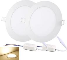 LED įleidžiamas prožektorius 230 V plokščias 18 W LED prožektoriai 1620LM įleidžiami lubų prožektoriai lubų prožektorius 200-210 mm montavimo skersmuo 3000 K šilta balta spalva virtuvei gyvenamajam kambariui