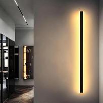 LED ilgas sieninis šviestuvas Vidinis juodas sieninis šviestuvas Laiptai Modernus 3 spalvų temperatūros prieškambario apšvietimo šviestuvas Siena aukštyn žemyn sieninis apšvietimas 26 W Metalinis prieškambario šviestuvas gyvenamajam kambariui Miegamasis 1