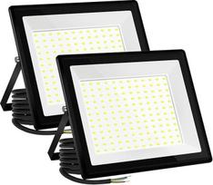 LED lauko prožektorius 150 W pramoninis 16500 LM 6500 K dienos šviesos IP66 atsparus vandeniui, efektyvus šilumos išsklaidymas, 85 % energijos taupantis žibintas kiemams, sodams, sandėliams ir garažams (2 vnt.)