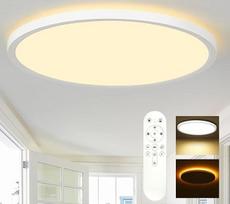 LED lubų šviestuvas 32 W apvalus plokščias lubų šviestuvas su nuotolinio valdymo pulteliu, 2700 K - 6500 K 3520 LM paprastas šviestuvas su 2000 K naktine šviesa Plonas lubų šviestuvas miegamajam, svetainei, virtuvei, biurui 400 x 25 mm