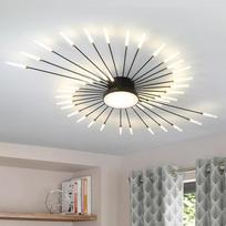 LED lubų šviestuvas Svetainė Svetainės lempa Modernus minimalistinis lubų šviestuvas Vidinis dekoratyvinis lubų apšvietimas svetainei, miegamajam ir biurui (42 + 1 galvutė, juoda)