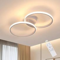 LED lubų šviestuvas, 38 W reguliuojamas lubų šviestuvas su nuotolinio valdymo pulteliu, 3000 K - 6500 K, apvalus LED lubų apšvietimas miegamajam, valgomajam, virtuvei, restoranui, baltas