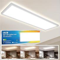 LED lubų šviestuvas, 56 x 20 cm, 16 W, 3000 lm, 3000 K, 4000 K, 6500 K, DIP lubų šviestuvas, foninio apšvietimo efektas, IP44 LED skydelis, skirtas virtuvei, biurui, svetainei, vonios kambariui