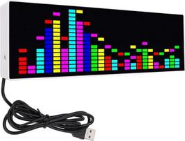 LED muzikos spektro ekranas, 384 RGB šviesos diodai, garso vizualizatorius, valdymas balsu, 12 ekrano režimų, elektroninis laikrodis ir 3 pavojaus signalai, skirtas namams, vakarėliams, miegamiesiems