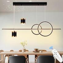 LED pakabinamas šviestuvas valgomojo stalui, 49 W reguliuojamas pakabinamas šviestuvas su nuotolinio valdymo pulteliu, nepriklausomai valdomas pakabinamas šviestuvas "Starry Sky", 120 cm aukščio reguliuojamas pakabinamas šviestuvas valgomajam, virtuvei, j
