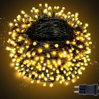 LED pasakų žibintai lauke 100 m 1000 LED su kištuku, 8 režimai IP44 Vandeniui atsparūs pasakų žibintai lauke su laikmačio atminties funkcija, skirti lauko vidaus sodo vestuvėms Kalėdų vakarėliui - šiltai balta