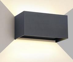 LED sieninis šviestuvas vidaus/ lauko 25 W sieninis šviestuvas lauko 4000 K LED lauko šviestuvas su reguliuojamu spindulio kampu Sieninis apšvietimas vidaus patalpose IP65 (antracitas)