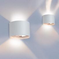 LED sieninis šviestuvas vidaus patalpose lauke šiltai balta su reguliuojamu spindulio kampu 12 W IP65 vandeniui atsparus aukštyn žemyn 2700 K