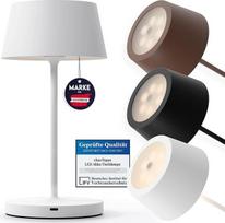 LED stalinė lempa belaidė (balta, 24 cm) - aukščiausios kokybės stalinė lempa su USB baterija, įkraunama - stalinė lempa, šilta šviesa, tinkama naudoti patalpose ir lauke, IP54, atspari atmosferos poveikiui
