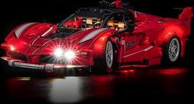 LED žibintų rinkinys, suderinamas su "Lego 42212 Ferrari FXX K" (be modelio), dekoracijų apšvietimo rinkinys, suderinamas su "Lego Ferrari FXX K", kūrybinis žaislas