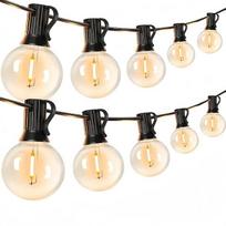 Led žibintai, 60M IP45 Wasserdicht Verbindbare lichterkette Strom mit 100+4 Bruchsicheren Kunststofflampen, 2500K Warmweiß für Garten, Terrasse, Party, Hochzeit, Balkon