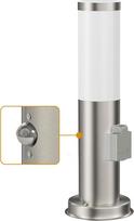 ledscom.de "Poru Bollard" šviesos jutiklis, skirtas naudoti lauke, 38 cm, nerūdijantis plienas, lizdas, su E27 LED, A energinio efektyvumo klasė (šiltai balta, 4 W, 935 lm)
